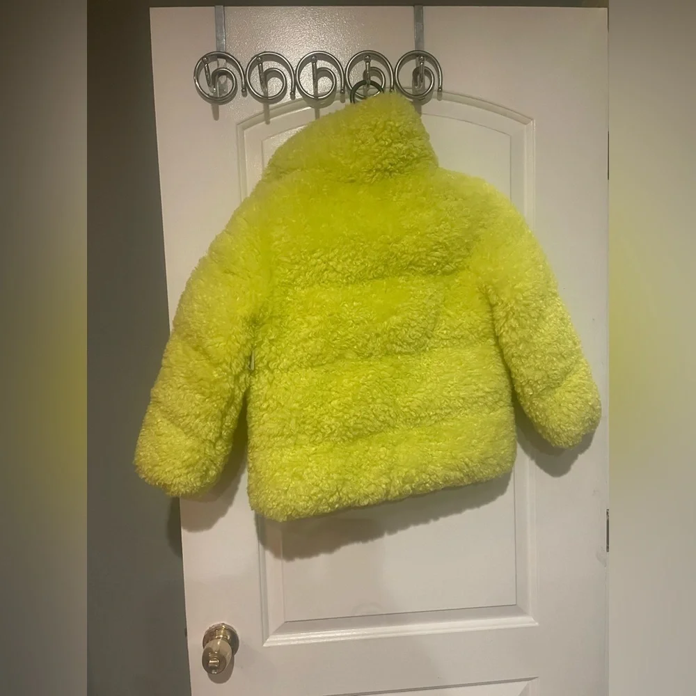 New! Save The Duck Kids Thisbe Quilted Neon Sherpa Fleece Jacket 🐥🐥 8 Youth NWT!